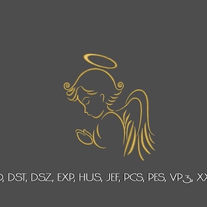 Angel Embroidery, Angel Boy Decoration, Angel Outline, Machine Embroidery, Digital Embroidery, Instant Download
