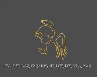 Angel Embroidery, Angel Boy Decoration, Angel Outline, Machine Embroidery, Digital Embroidery, Instant Download