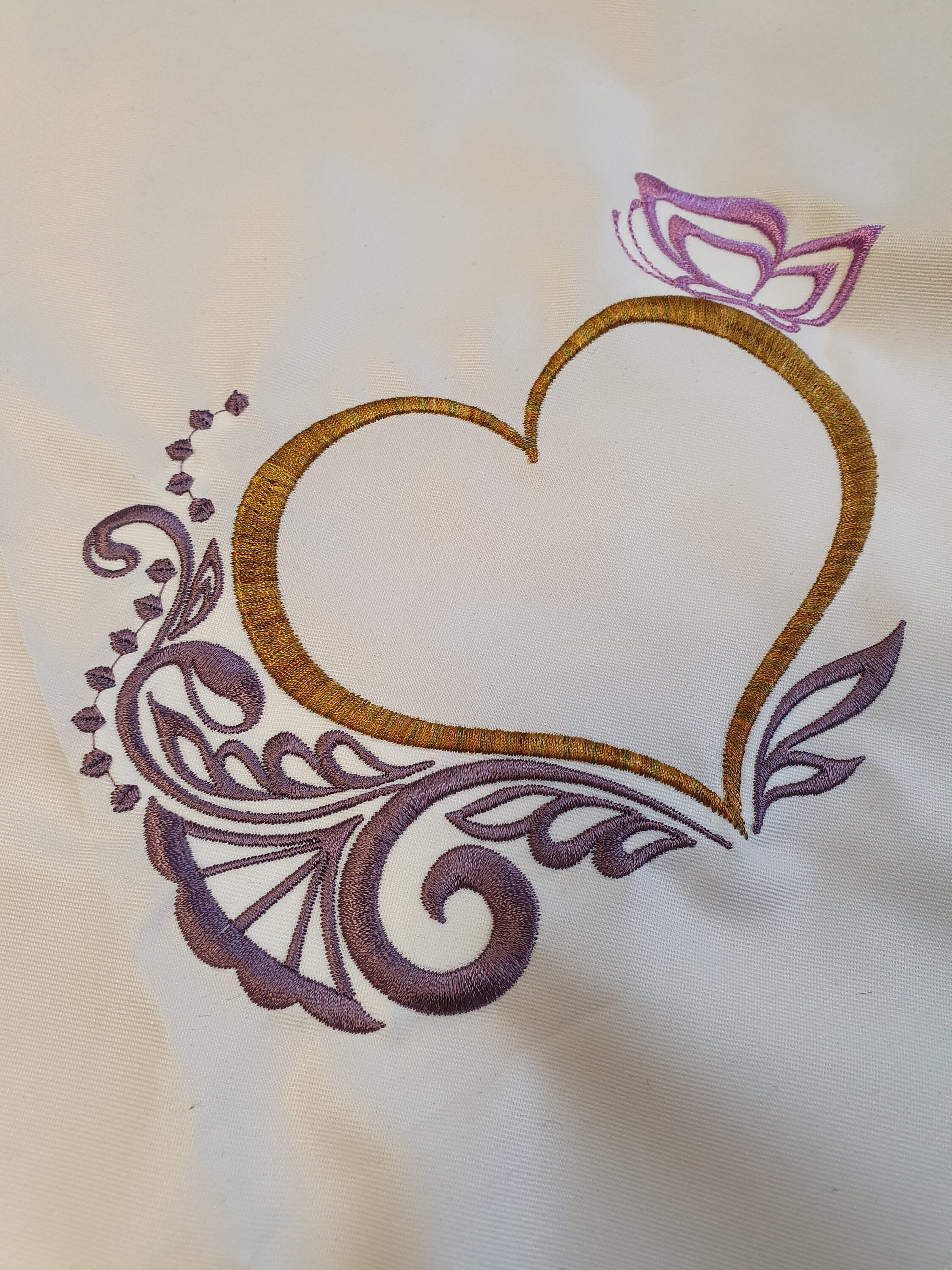 Monogram Frame - Heart With Butterfly, Heart With Butterfly Machine ...