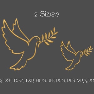 Dove Embroidery, Pigeon Design, Holy Spirit Embroidery, Machine Embroidery Design, Instant Download