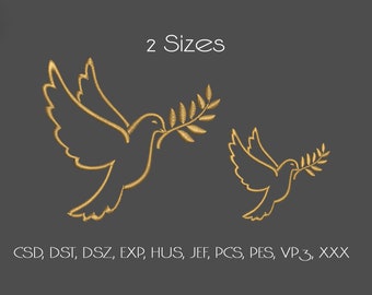Dove Embroidery, Pigeon Design, Holy Spirit Embroidery, Machine Embroidery Design, Instant Download