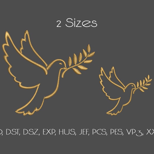 Broderie de colombe, conception de pigeon, broderie de Saint-Esprit, conception de broderie de machine, téléchargement immédiat