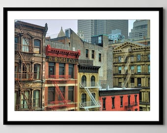 NYC TriBeca Buildings in Manhattan, New York City - Fine Art Photograph - Framed - Ready-to-Hang |  - Multiple Sizes