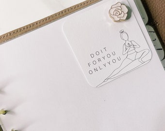 JOURNALING CARD | Square | Minimalist | Bookmark | Decor | Planner Page Marker |Motivational Quote |Hp A5 A6 B6 Personal Pocket | Hobonichi