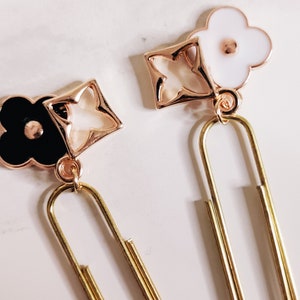 Minimalist Klee Blume Planner Clips und Charms Girl Boss Lady Planer Tagebuch oder Agenda, für große Agenda A5 Personal Planer