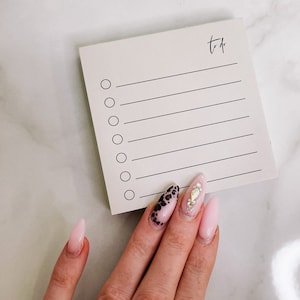 BLOC-NOTES À FAIRE | Bloc-notes | Lignée des tâches à effectuer à détacher | Bloc-notes | A5 A6 B6 Pochette personnelle | Lettre h demi-lettre mini et classique | Carré