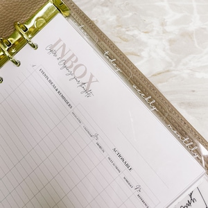 ABAS SUPERIORES | Divisores de agenda mensal | Acetato | Fonte White Script | Para agenda mensal de luxo Lady Boss, gm mm pm
