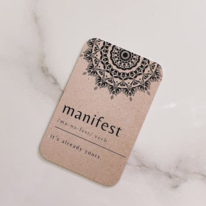 CARTÃO DE DIÁRIO | Manifest | Minimalista | Marcador | Decoração | Marcador de página de planejador | Citação motivacional | Hp A5 B6 Personal Pocket | Hobonichi