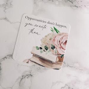 SCHEDA DI GIORNALE / Quadrata / Minimalista / Segnalibro / Decorazione / Segnapagina per planner / Citazione motivazionale / Tasca personale HP A5 A6 B6 / Hobonichi