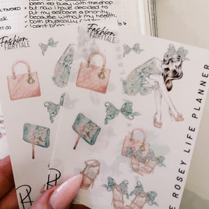 PLANNER STICKERS / Fashion Fairytale / Planner Deco / Spring /Gm Mm / A5 A6 B6 Personal Pocket / HP Half Letter Mini Classic / Clear Matte