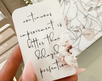 Motivational Journaling Card | Planner Bookmark, Improvement Quote