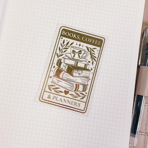 JOURNALING KARTE | Buchliebhaber | PVC Klar | Bücher und Bögen | Lesezeichen | Dekor | Seitenmarkierer | hp A5 A6 B6 Personal Pocket |