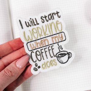 Coffee & Planning 3.0 | Iron-on Patch | Bag Decor |