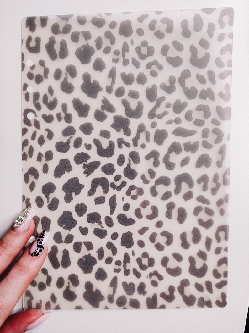 Leopard Print Laminated Vellum Dashboard for Any Planner Size Etsy