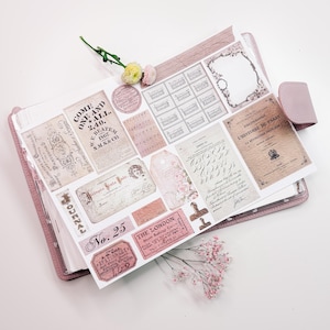 A4-elementen van gestructureerd papier |  25 juni | voor planner of boek | Plannerdecoratie | Elegant |