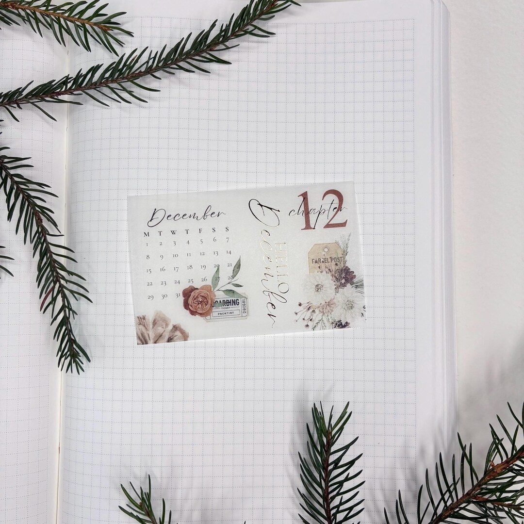 December 25 | Mini Sheet Clear Matte - MINI STICKERS | Dec25 - Etsy
