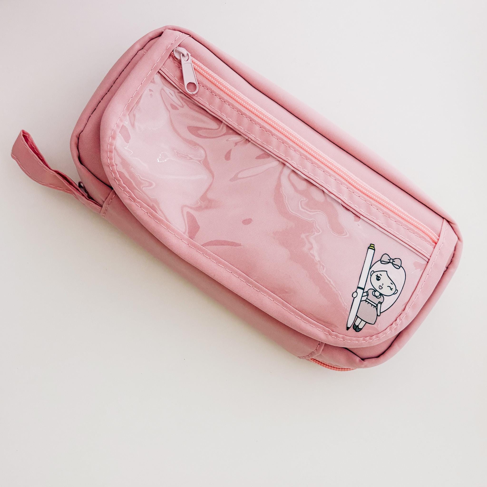 Rosey Posey ペンケース | ピンクのポーチ | 機能的 | 文房具とペンの