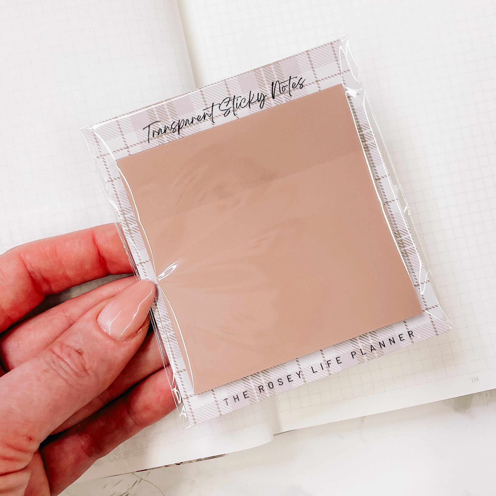 Sticky Note Half TRANSPARENT STICKY NOTES | Cozy Fall | 50 Sheets | Note Pad | A5 A6 B6 ...