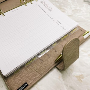 SIDE CLEAR TABS | Blank Planner Dividers | Acetate | White Script Font | For luxury monthly Lady Boss designer Planner clear stickers gm mm