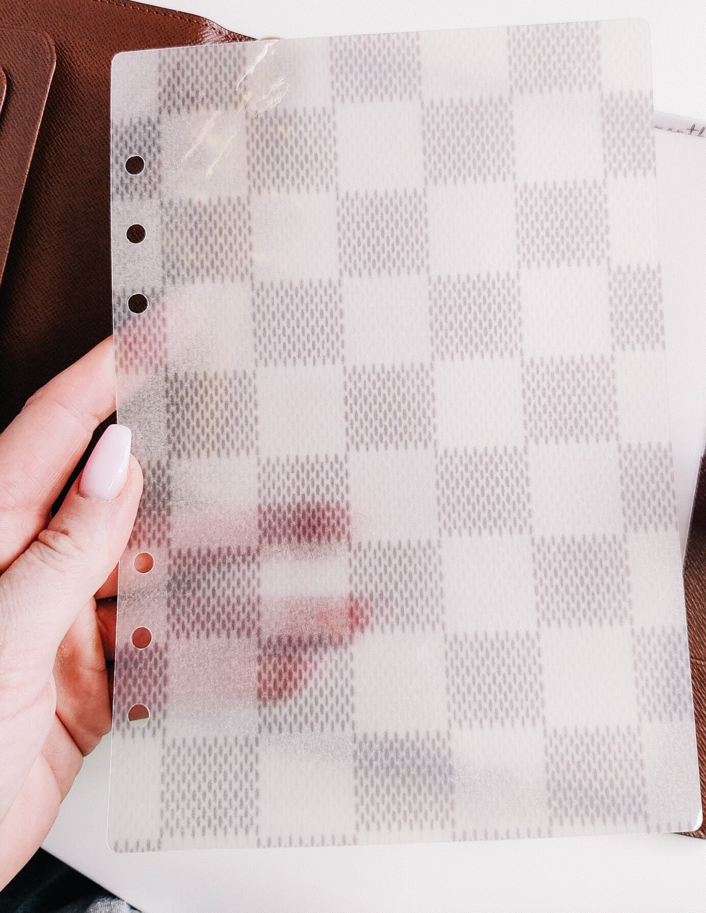 Checkered Print Laminated Vellum Dashboard for Any Planner Etsy