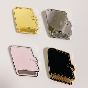 PLANNER MAGNETIC CHARM | Planner Enamel Pin | Gold, Silver, Pink & white | Metal | Brooch | Gold Bow Shape | Girl Planner Clip Decoration