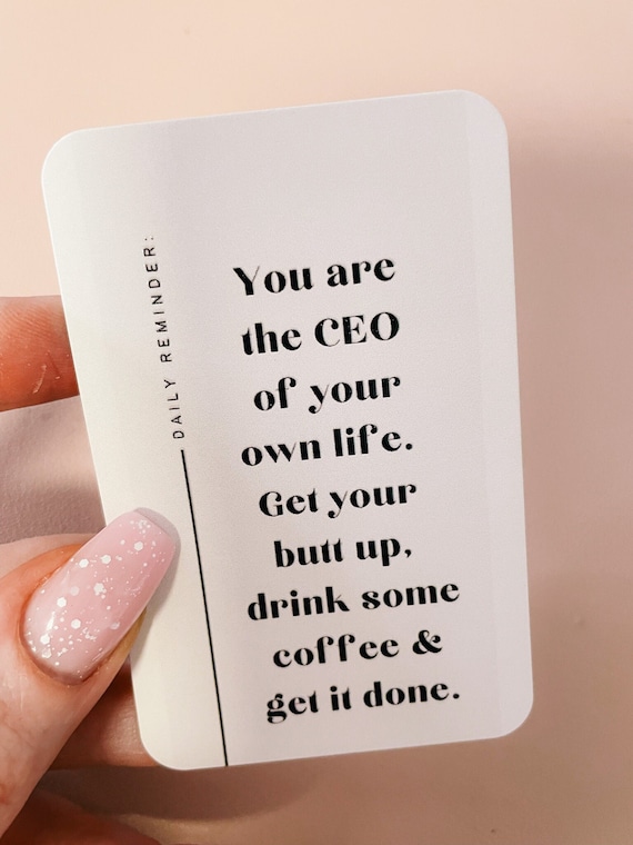 JOURNALING CARD | Coffee and Up | Minimalist | Bookmark | Planner Page Marker | Motivational Quote | Mm A5 A6 B6 Personal Pocket | Hobonichi