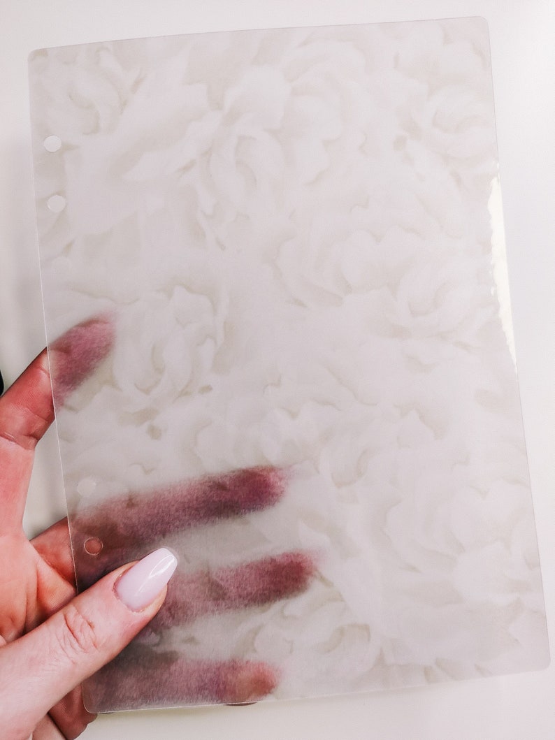 Floral Print Laminated Vellum Dashboard for Any Planner Size Etsy