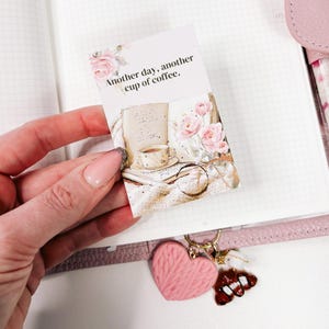 JOURNALING CARD | Coffee & Planning 3.0 | Minimalist | Bookmark | Planner  Decor Quote | Planner Page Marker |