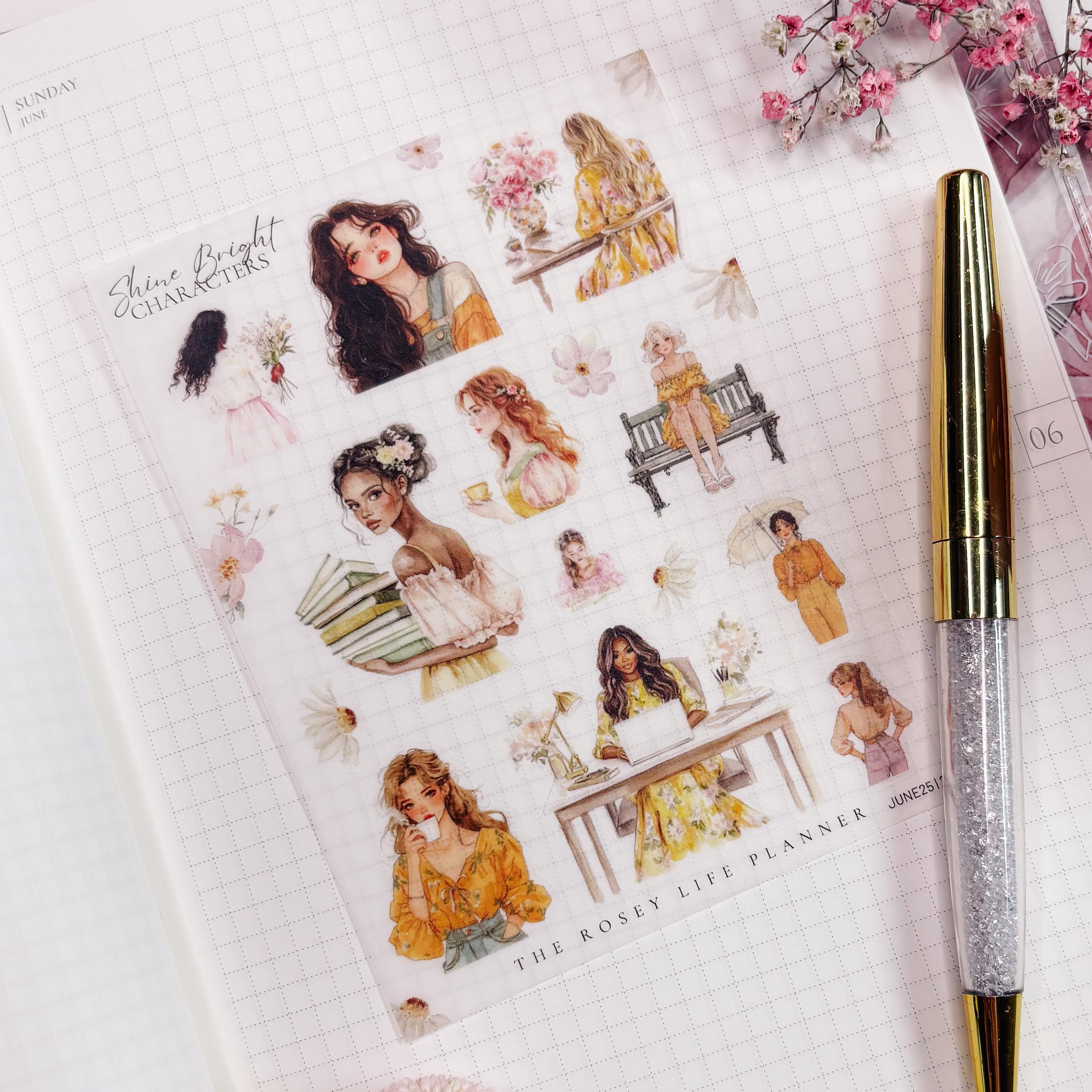 Deco Stickers | Sheet 21 | Clear Matte | June 25 Collection | Planner ...