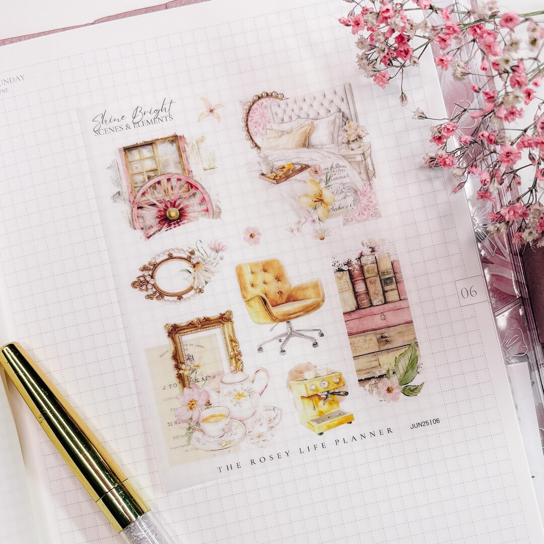 Deco Stickers | Sheet 6 | Clear Matte and Matte | June 25 Collection ...