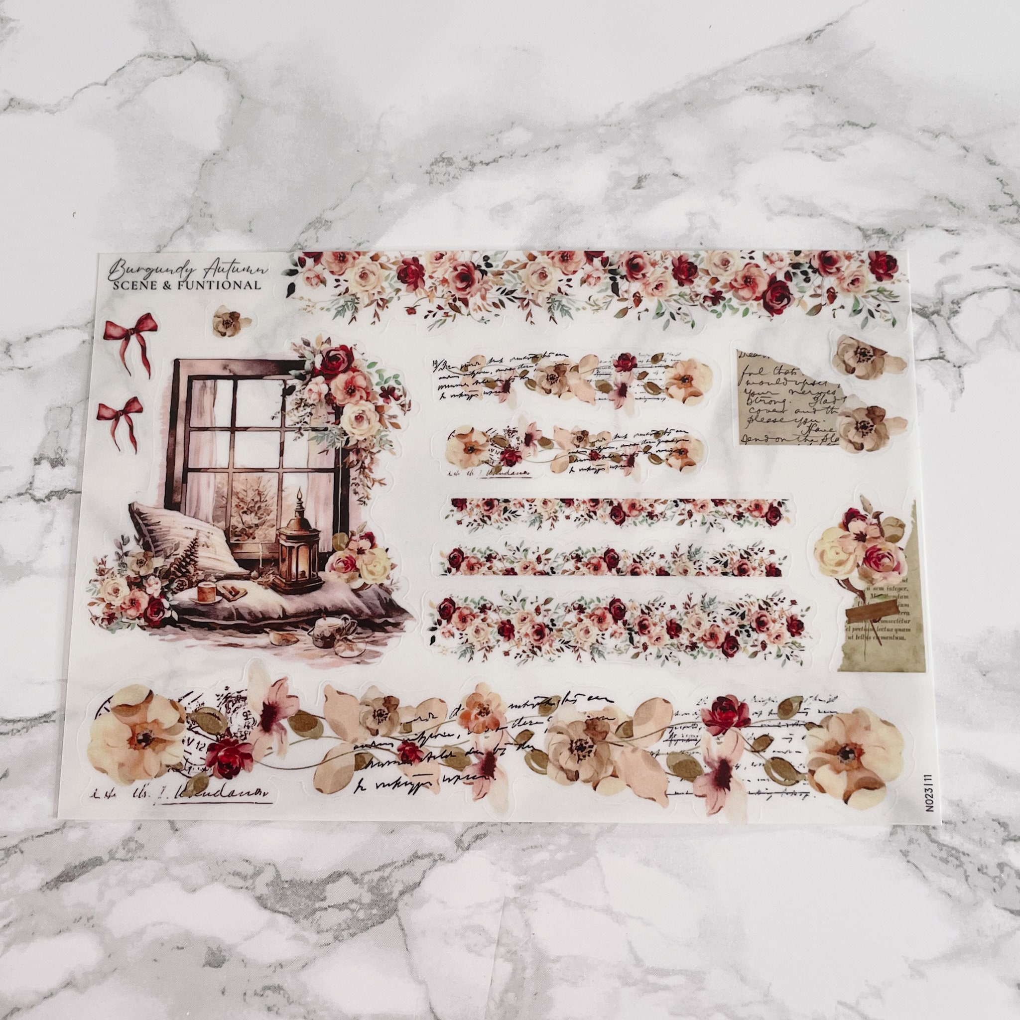プランナー ステッカー | Nov23 バーガンディ オータム 11 | プランナー デコ 和紙テープ | Gm Mm | A5 A6 ポケット |  Hp ハーフレター ミニ & クラシック 秋の雰囲気 - Etsy 日本