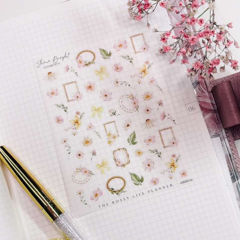 Deco Stickers | Sheet 4 | Clear Matte and Matte | June 25 Collection ...