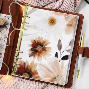PLANNER DASHBOARD | Vellum | Minimalist Floral | Fall Vibes | Body Image | A5 A6 B6 Personal Pocket | HP Half Letter Mini & Classic |Gm Mm
