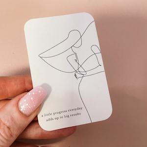 SCHEDA DI GIORNALE / Progresso / Minimalista / Segnalibro / Segnapagina / Citazione motivazionale / Gm Mm Hp A5 A6 B6 Personal Pocket / Hobonichi