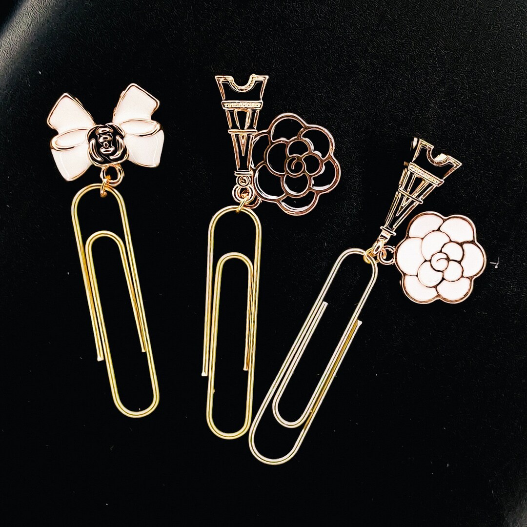 Minimalist Flower Planner Clips | Girl Boss Agenda Accessory - Etsy