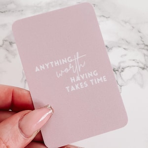 TIJDSCHRIFTKAART | ROZE | Minimalistisch | Bladwijzer | Decoratie | Paginamarkering planner | Motiverende citaat | HP A5 A6 B6 persoonlijke zak | Hobonichi
