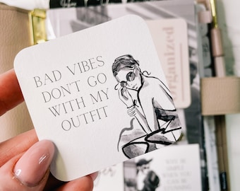 JOURNALING CARD | Square | Minimalist | Bookmark | Decor | Planner Page Marker |Motivational Quote |Hp A5 A6 B6 Personal Pocket | Hobonichi