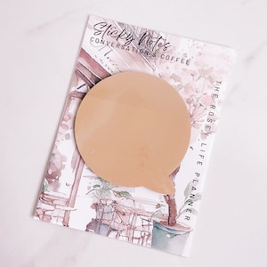 TRANSPARENT STICKY NOTES | Conversations & coffee | 50 Sheets | Memo note pad |