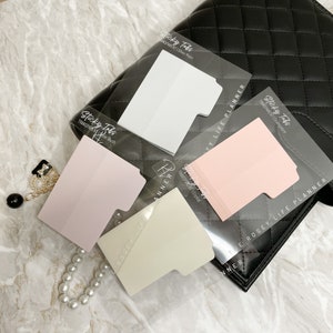 NOTE ADESIVE TRASPARENTI / Blocco note con linguetta / 25 fogli / Blocco note / A5 A6 B6 Personal Pocket / Hp Half Letter Mini & Classic / 7,5 x 5 cm