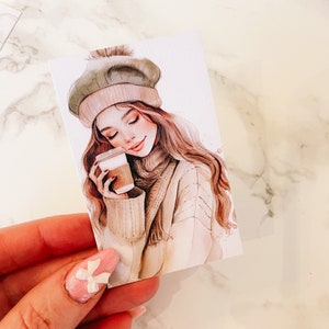 TARJETA DE DIARIO / Temática de café / Minimalista / Marcador / Marcador de página del planificador /Cita motivacional /Hp A5 A6 B6 Bolsillo personal / Hobonichi