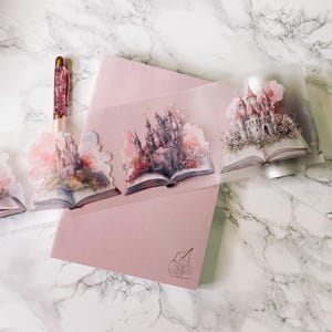 Cinta adhesiva para mascotas con temática Dreams Come True / Rollo de 10 cm x 5 metros / Para agenda o libreta / Planner Girl / Decoración de agenda / Elegante / Castillos