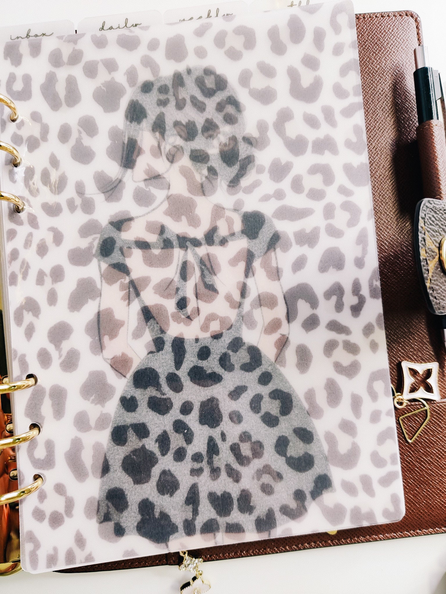 Leopard Print Laminated Vellum Dashboard for Any Planner Size Etsy