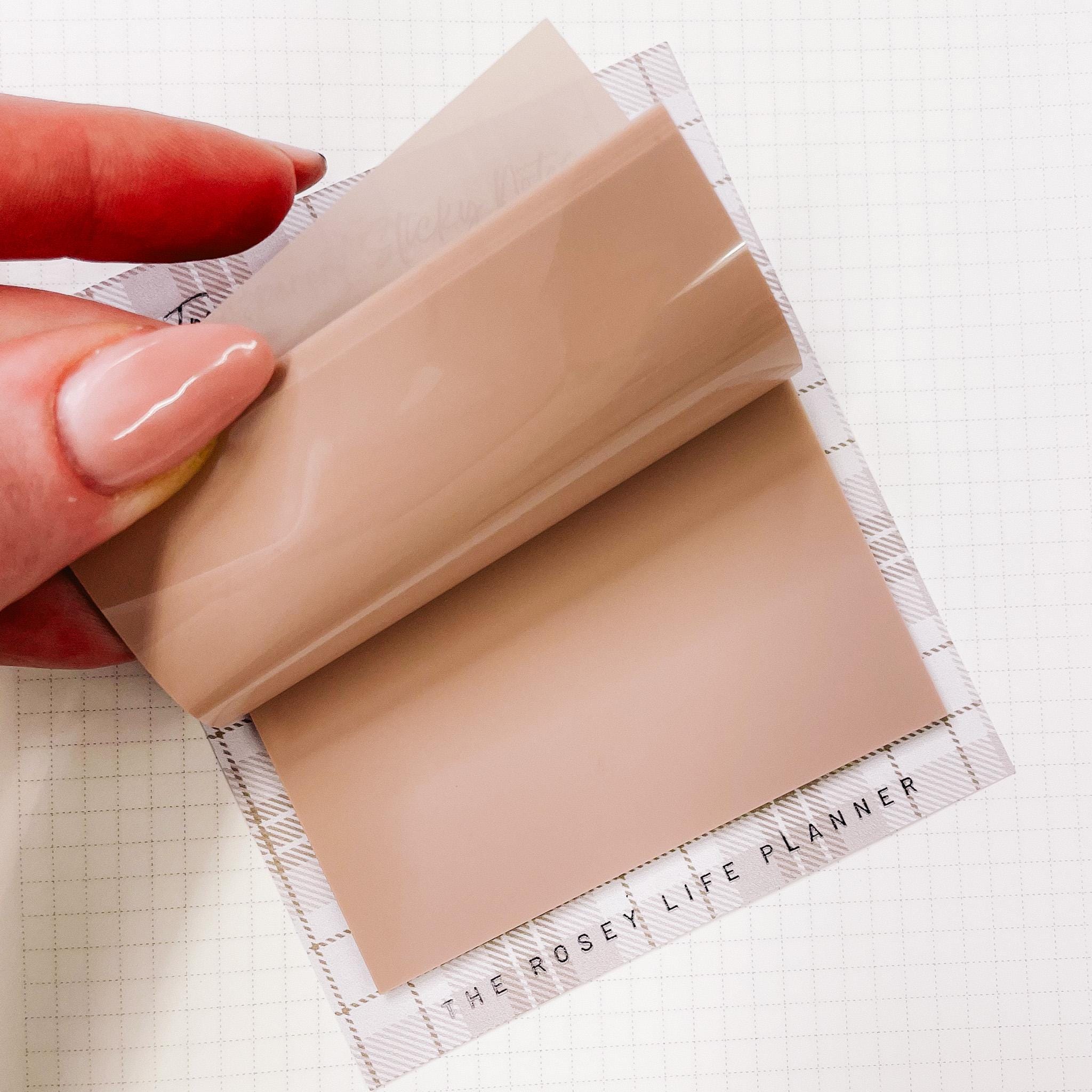 Sticky Note Half TRANSPARENT STICKY NOTES | Cozy Fall | 50 Sheets | Note Pad | A5 A6 B6 ...