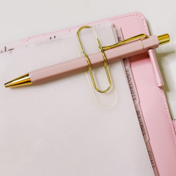 Pen Holder Clip Gold Pen Loop Planner Decor Functional Planner