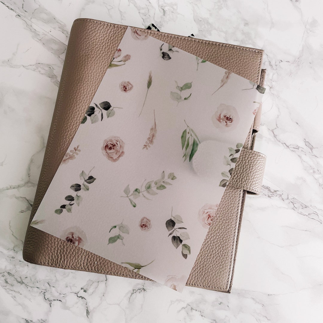 PLANNER DASHBOARD Vellum Flower Roses Vellum Cozy Autumn A5 A6 B6 ...
