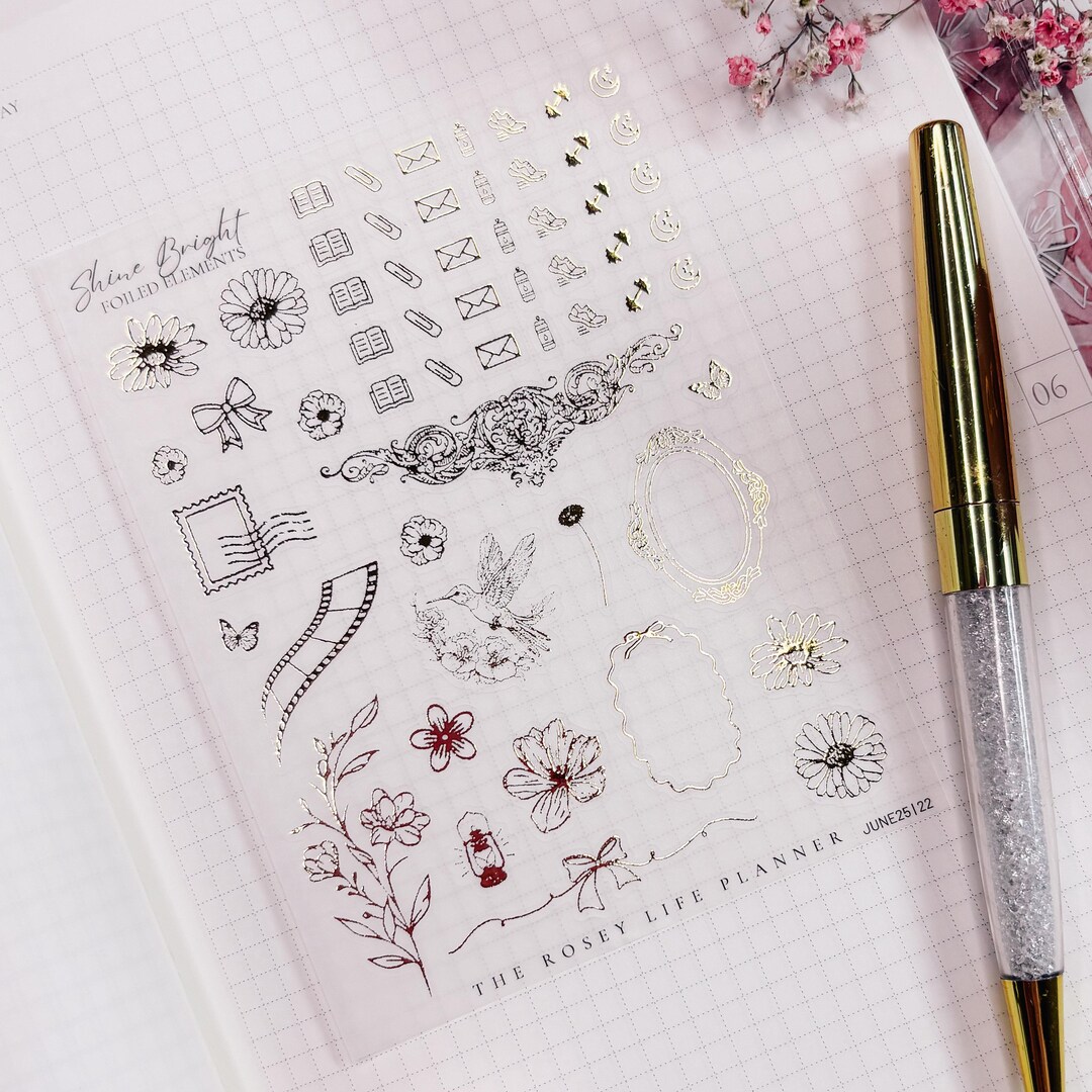 Deco Stickers | Sheet 22 | Clear Matte | June 25 Collection | Planner ...