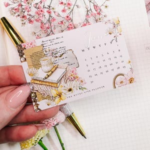 JOURNALING CARD | Planner Deco Calendar | Minimalist | Bookmark | Planner Page Marker | June25 |