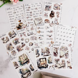 PLANNER STICKERS | Coffee and Planning Collection | Planner Deco stickers | Transparent Stickers | Functional and fun stickers