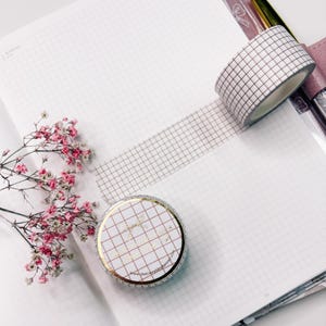 WASHI TAPE | White Grid | 10m- 2.5cm |