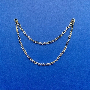 Heart Shaped Collar Pin Chain , in Gold , Compatible with ANY Pins! , Accessory for Lapel Pins
